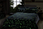 OLIVIA ROCCO Dinosaur Glow In The Dark Teddy Fleece Duvet Set With Bed Throw And Cushion