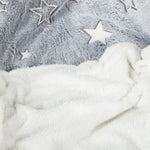 OLIVIA ROCCO Magical Stars Glow In The Dark Teddy Fleece Kids Duvet Set Ultra Soft