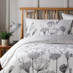 OLIVIA ROCCO Meadow Grey Reversible Duvet Cover Set With Pillowcases Breathable Microfibre for Everyday Luxury Hotel-Style