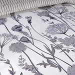 OLIVIA ROCCO Meadow Grey Reversible Duvet Cover Set With Pillowcases Breathable Microfibre for Everyday Luxury Hotel-Style