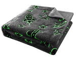 OLIVIA ROCCO Outer Space Glow In The Dark Teddy Fleece Duvet Set For Children for Easy-Care Everyday Luxury