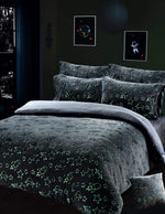 OLIVIA ROCCO Outer Space Glow In The Dark Teddy Fleece Duvet Set For Children for Easy-Care Everyday Luxury