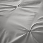 OLIVIA ROCCO Pintuck Grey Microfibre Duvet Cover Set With Pillowcases Soft Breathable