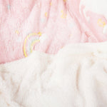 OLIVIA ROCCO Rainbow Unicorn Glow In The Dark Teddy Fleece Duvet Set For Kids Super Soft