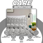 OLIVIA ROCCO Soho Grey Microfibre Duvet Cover Set With Pillowcases Quilted Super Soft
