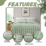 OLIVIA ROCCO Soho Sage Green Microfibre Duvet Cover Set With Pillowcases Easy Care