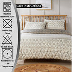 OLIVIA ROCCO Versailles Natural Floral Reversible Quilted Duvet Cover Set Easy Care