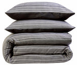 OLIVIA ROCCO Stripe Jacquard Reversible Cotton Blend Duvet Cover Set With Pillowcases