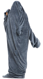 OLIVIA ROCCO Oversized Shark Wearable Blanket Hoodie Fleece With Sleeves Ultra Soft