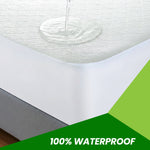 OLIVIA ROCCO Bamboo Quilted Waterproof Mattress Protector with Extra Deep Pocket Elastic