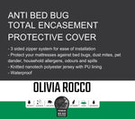 OLIVIA ROCCO Waterproof Anti Bed Bug Mattress Encaser Extra Deep Easy-Care Hotel-Quality Textile