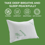 OLIVIA ROCCO Bamboo Memory Foam Pillow Hypoallergenic Cooling Luxury Fibre Filling