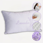OLIVIA ROCCO Lavender Infused Microfibre Hotel Pillow Medium Support Hypoallergenic Side