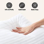 OLIVIA ROCCO 2 Pack Luxury Hotel Pillows Hypoallergenic Hollowfibre Soft Medium Support