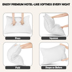OLIVIA ROCCO 2 Pack Luxury Hotel Pillows Hypoallergenic Hollowfibre Soft Medium Support