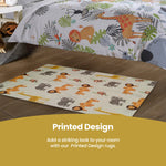 OLIVIA ROCCO Animal Print Rug Safari Non Slip Soft Durable Floor Rug for Living Room