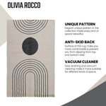 OLIVIA ROCCO Printed Rug Tuscany Design Non Slip Soft Durable Floor Rug For Living Room