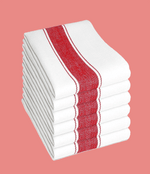 OLIVIA ROCCO Herringbone Tea Towels 100% Cotton Pack Of 6 50 By 75 Cm High Absorbency