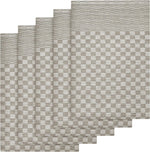 OLIVIA ROCCO Pack Of 5 Large 100% Cotton Tea Towels Quick Dry Check Pattern Dish Cloths