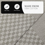 OLIVIA ROCCO Pack Of 5 Large 100% Cotton Tea Towels Quick Dry Check Pattern Dish Cloths