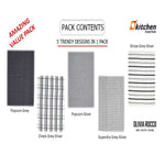 OLIVIA ROCCO 5 Pack Cotton Terry Kitchen Towels 45x65cm Super Absorbent Quick Drying