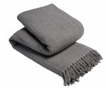 OLIVIA ROCCO Lisbon Pure Indian Cotton Handwoven Honeycomb Throw Blanket Lightweight