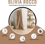OLIVIA ROCCO Flannel Ultra Soft Fleece Throw Blanket Lightweight All Season For Bed Sofa