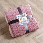 OLIVIA ROCCO Chevron Ombre Throw Blanket Oversized Chunky Soft Fleece for Sofa or Bed