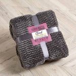 OLIVIA ROCCO Cloud Honeycomb Throw Oversized Chunky Soft Fleece Blanket Faux Fur