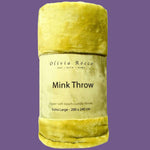 OLIVIA ROCCO Mink Faux Fur Velvet Touch Extra Large Throw Blanket Soft Warm Calming