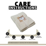 OLIVIA ROCCO Florian Checked Throw Blanket Natural Cotton Bedspread For Sofas Armchairs