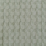 OLIVIA ROCCO Florian Checked Throw Blanket Sage Green 100% Cotton Bedspread For Sofas