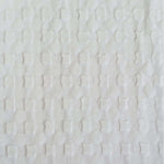 OLIVIA ROCCO Florian Checked Throw Blanket White 100% Cotton Bedspread For Sofa And Bed