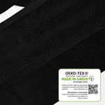 OLIVIA ROCCO Towels Belmont Viscose Stripe Black 100% Cotton Hotel Quality Bath Towels