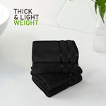 OLIVIA ROCCO Towels Belmont Viscose Stripe Black 100% Cotton Hotel Quality Bath Towels