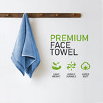 OLIVIA ROCCO Belmont Viscose Stripe Blue Towels 100% Cotton Hotel Quality Super Absorbent