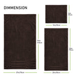 OLIVIA ROCCO Belmont Viscose Stripe Brown Towels 100% Cotton Hotel Quality Bath Towels