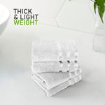 OLIVIA ROCCO Belmont Viscose Stripe White Towels 100% Cotton Hotel Quality Bath Towels