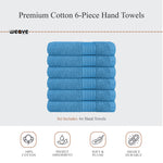 OLIVIA ROCCO Rhodes Towel Aqua 100% Cotton Hotel Quality Soft Super Absorbent Hand Towels