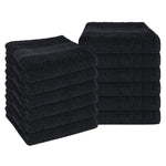 OLIVIA ROCCO Rhodes Towel Black 100% Cotton Hotel Quality Super Absorbent Hand Towels
