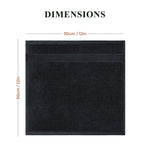 OLIVIA ROCCO Rhodes Towel Black 100% Cotton Hotel Quality Super Absorbent Hand Towels