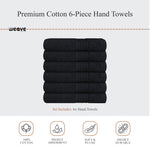 OLIVIA ROCCO Rhodes Towel Black 100% Cotton Hotel Quality Super Absorbent Hand Towels