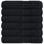 OLIVIA ROCCO Rhodes Towel Black 100% Cotton Hotel Quality Super Absorbent Hand Towels