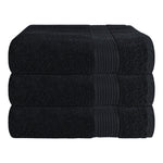 OLIVIA ROCCO Rhodes Towel Black 100% Cotton Hotel Quality Super Absorbent Hand Towels