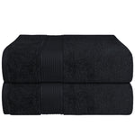 OLIVIA ROCCO Rhodes Towel Black 100% Cotton Hotel Quality Super Absorbent Hand Towels