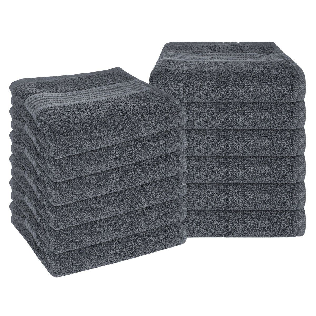 OLIVIA ROCCO Rhodes Towel Grey 100% Cotton Hotel Quality Soft Super Absorbent Hand Bath