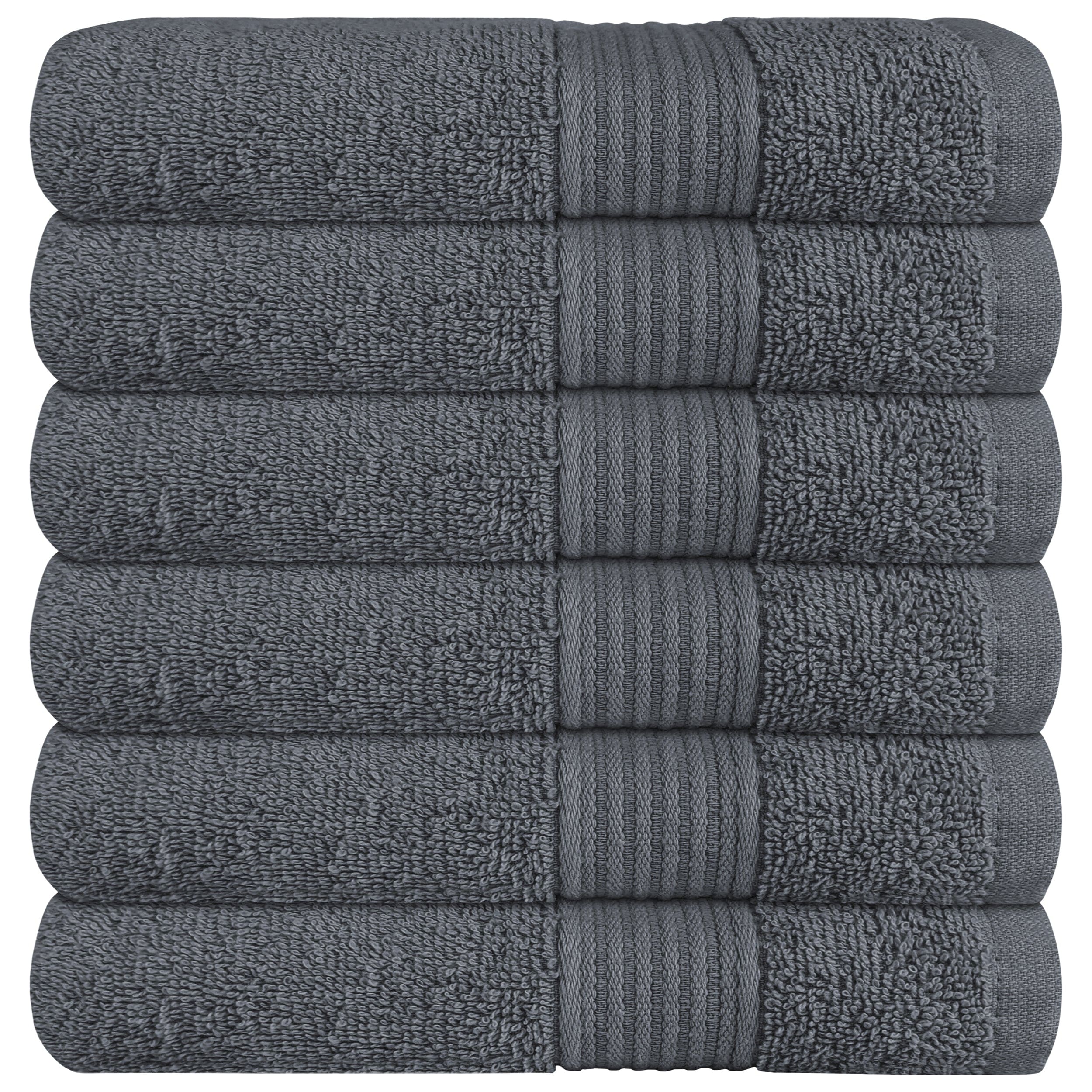 OLIVIA ROCCO Rhodes Towel Grey 100% Cotton Hotel Quality Soft Super Absorbent Hand Bath