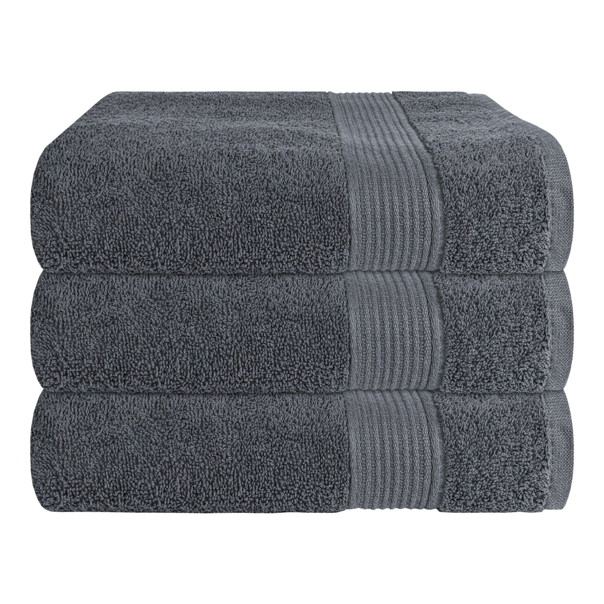 OLIVIA ROCCO Rhodes Towel Grey 100% Cotton Hotel Quality Soft Super Absorbent Hand Bath