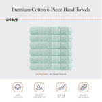 OLIVIA ROCCO Rhodes Towel Seafoam 100% Cotton Hotel Quality Soft Super Absorbent Hand