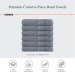 OLIVIA ROCCO Rhodes Towel Silver 100% Cotton Hotel Quality Soft And Ultra Absorbent Hand